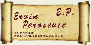 Ervin Perošević vizit kartica